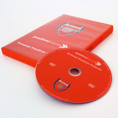 Arsenal FC DVD packaging.