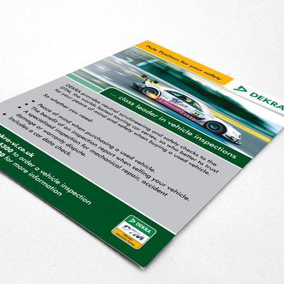 DEKRA Vehicle Inspections DTM flyer.